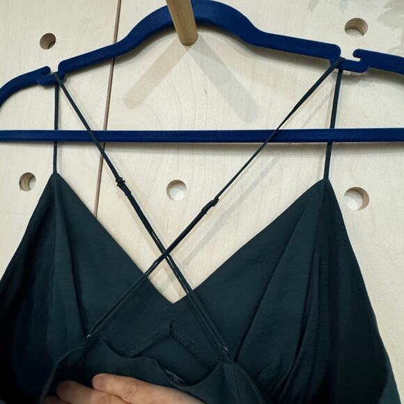 MADEWELL The Layton Midi Slip Dress Size 6 NEW Ancient Forest Green Drapey  NWT - Picture 6 of 11